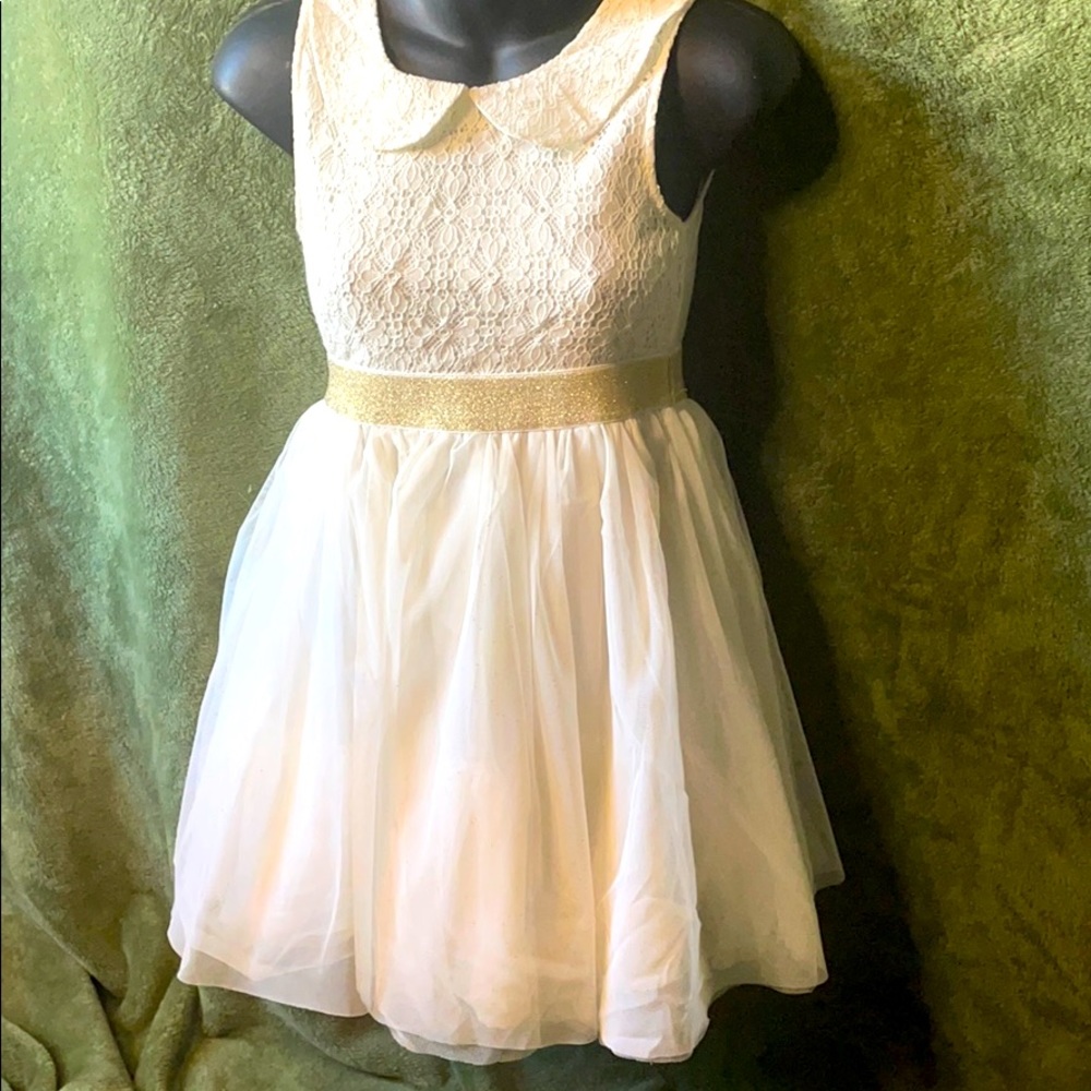 Cream and gold dress